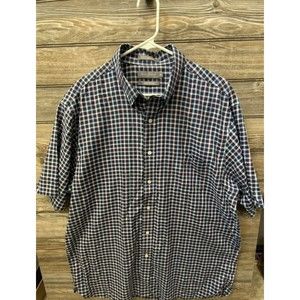 Daniel Cremieux Signature Men's X-Large Blue Plaid Long Sleeve Button Up Shirt